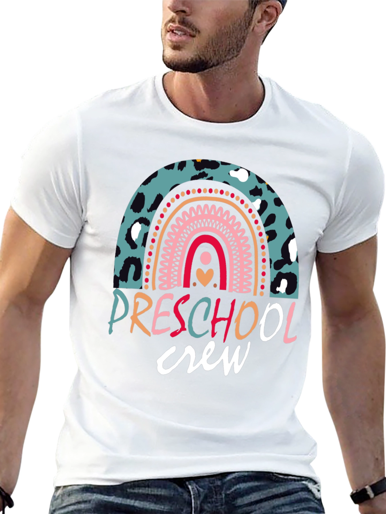 Preschool Crew Rainbow Graphic Tee