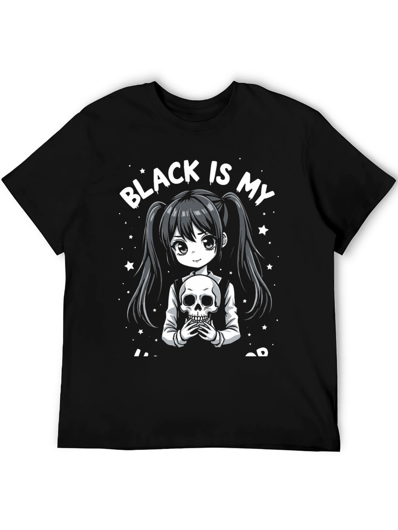 Black is My Happy Color Graphic Tee