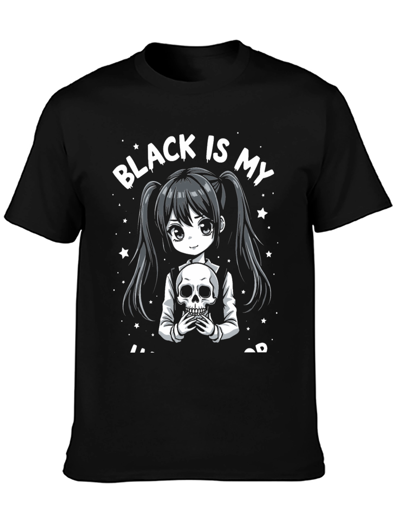 Black is My Happy Color Graphic Tee