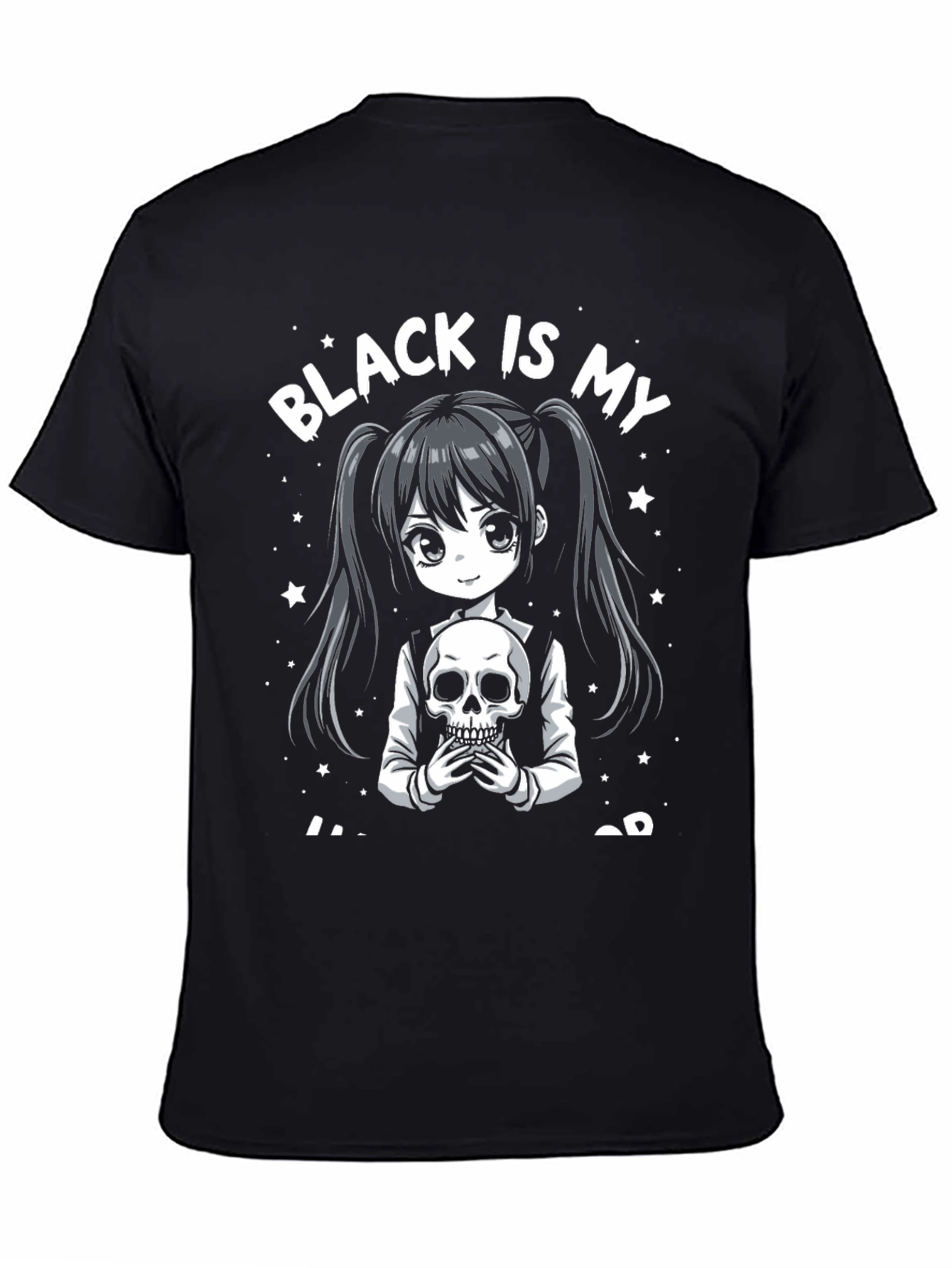 Black is My Happy Color Graphic Tee