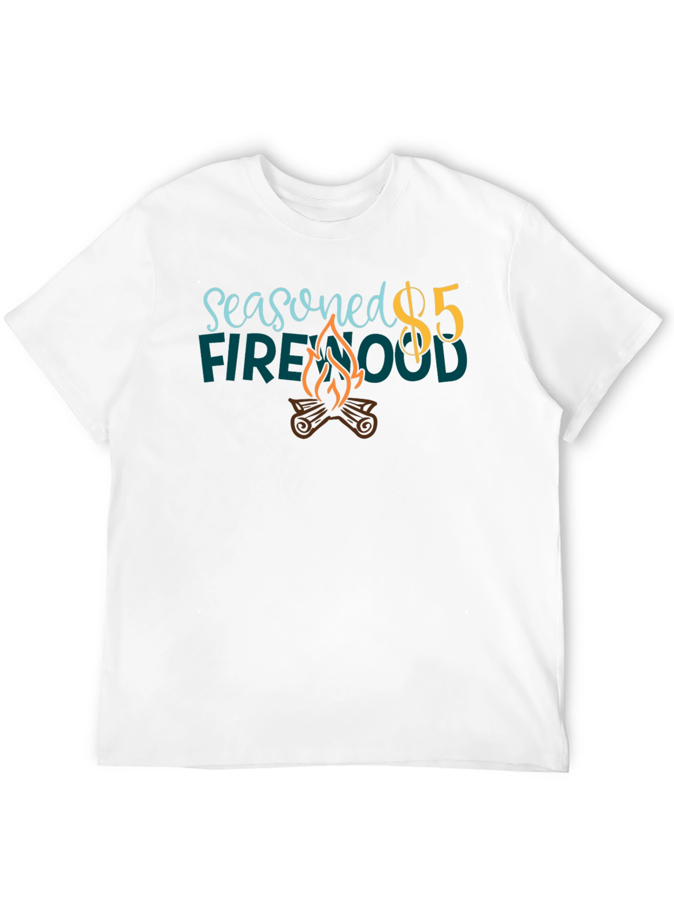 Seasoned Firewood $5 Black Graphic T-Shirt