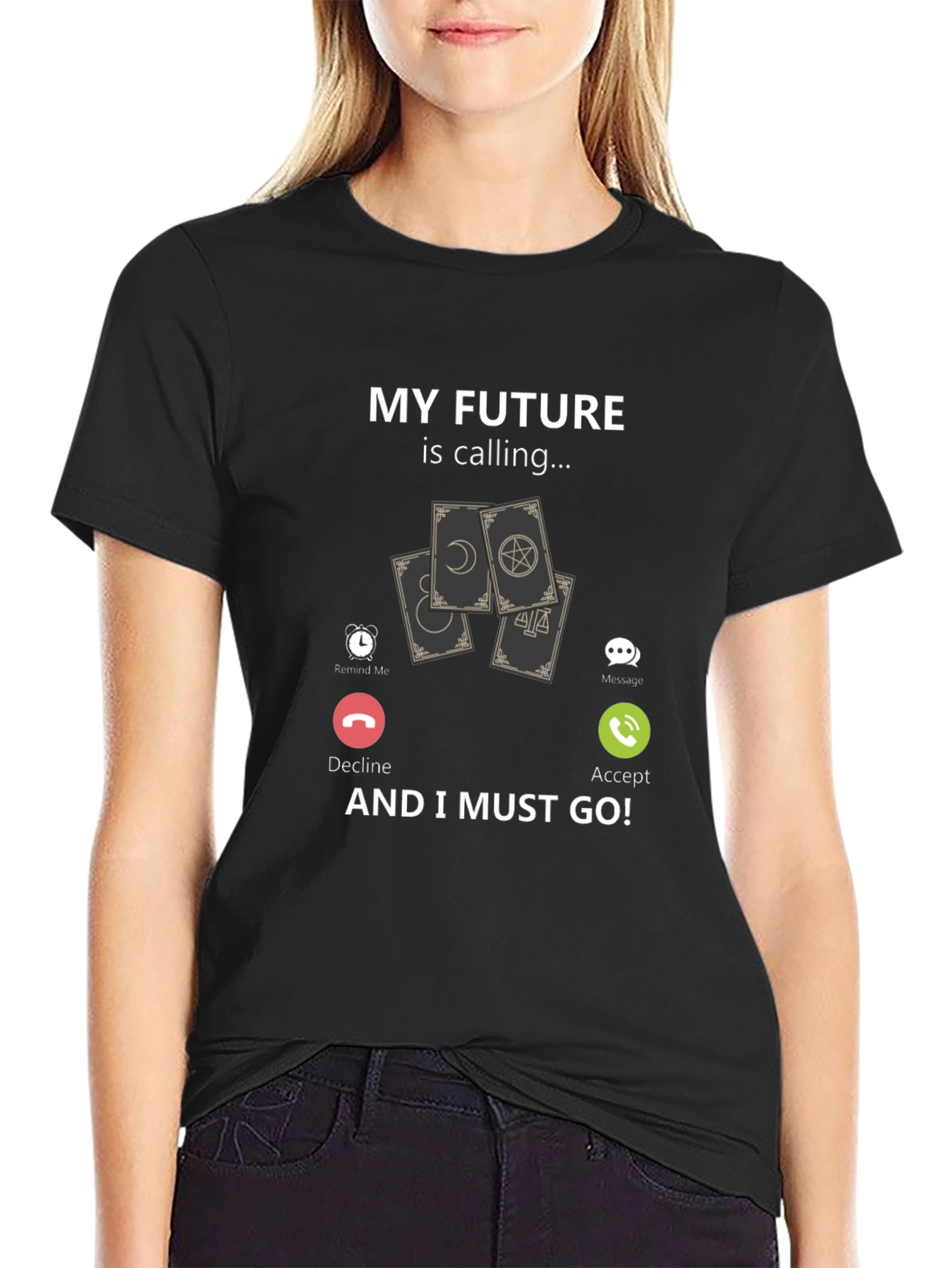 Future Calling T-Shirt: Tarot Card Graphic Tee