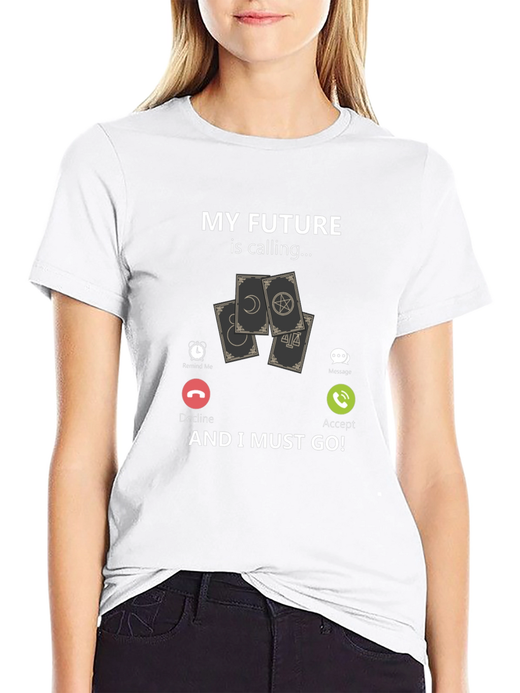 Future Calling T-Shirt: Tarot Card Graphic Tee