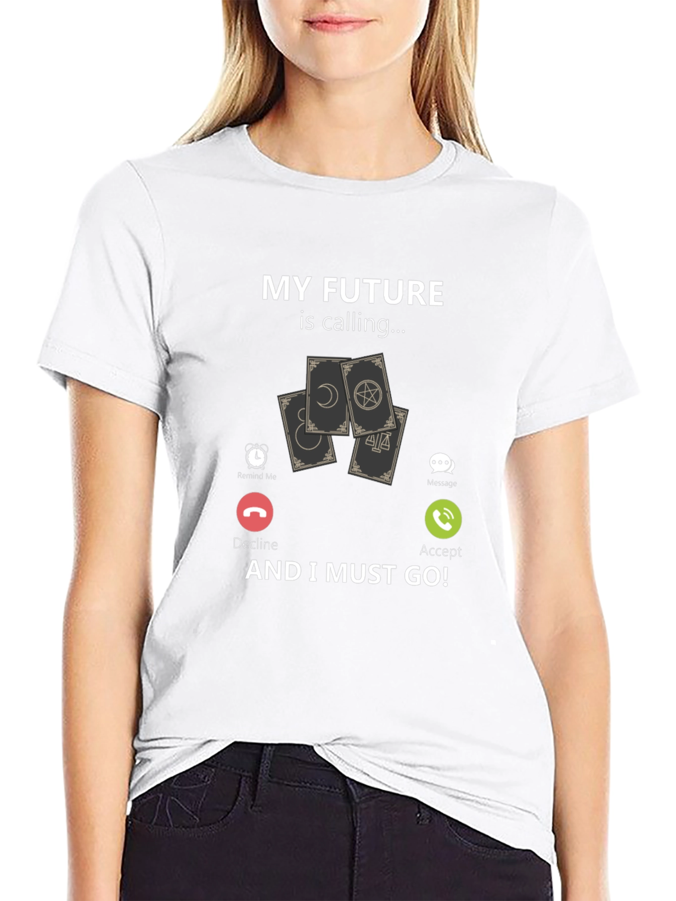 Future Calling T-Shirt: Tarot Card Graphic Tee