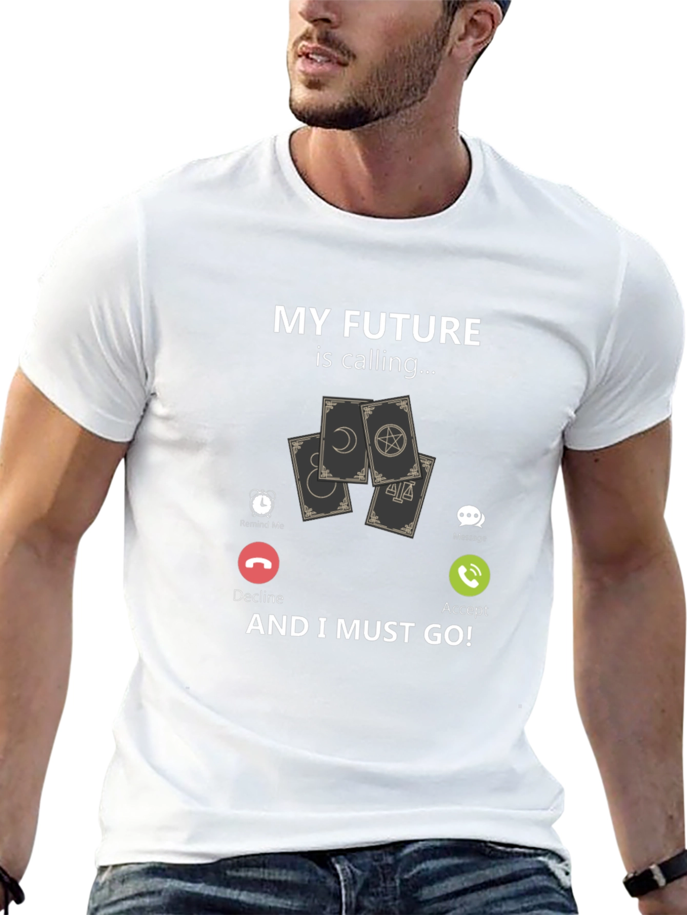 Future Calling T-Shirt: Tarot Card Graphic Tee