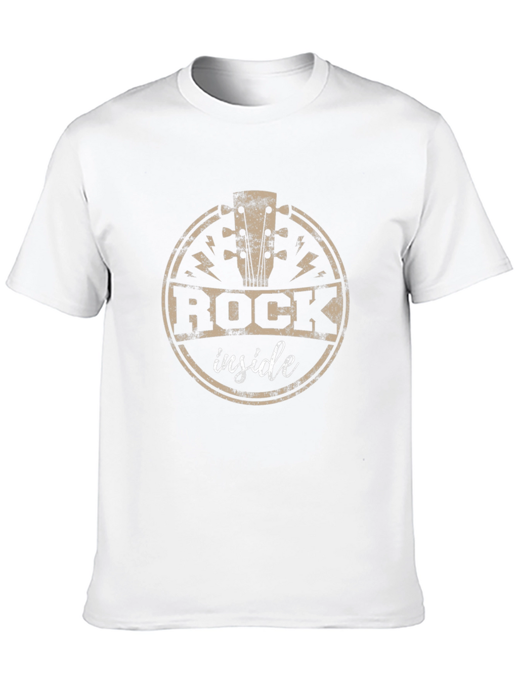 Rock Inside Graphic Tee - Black Cotton T-Shirt