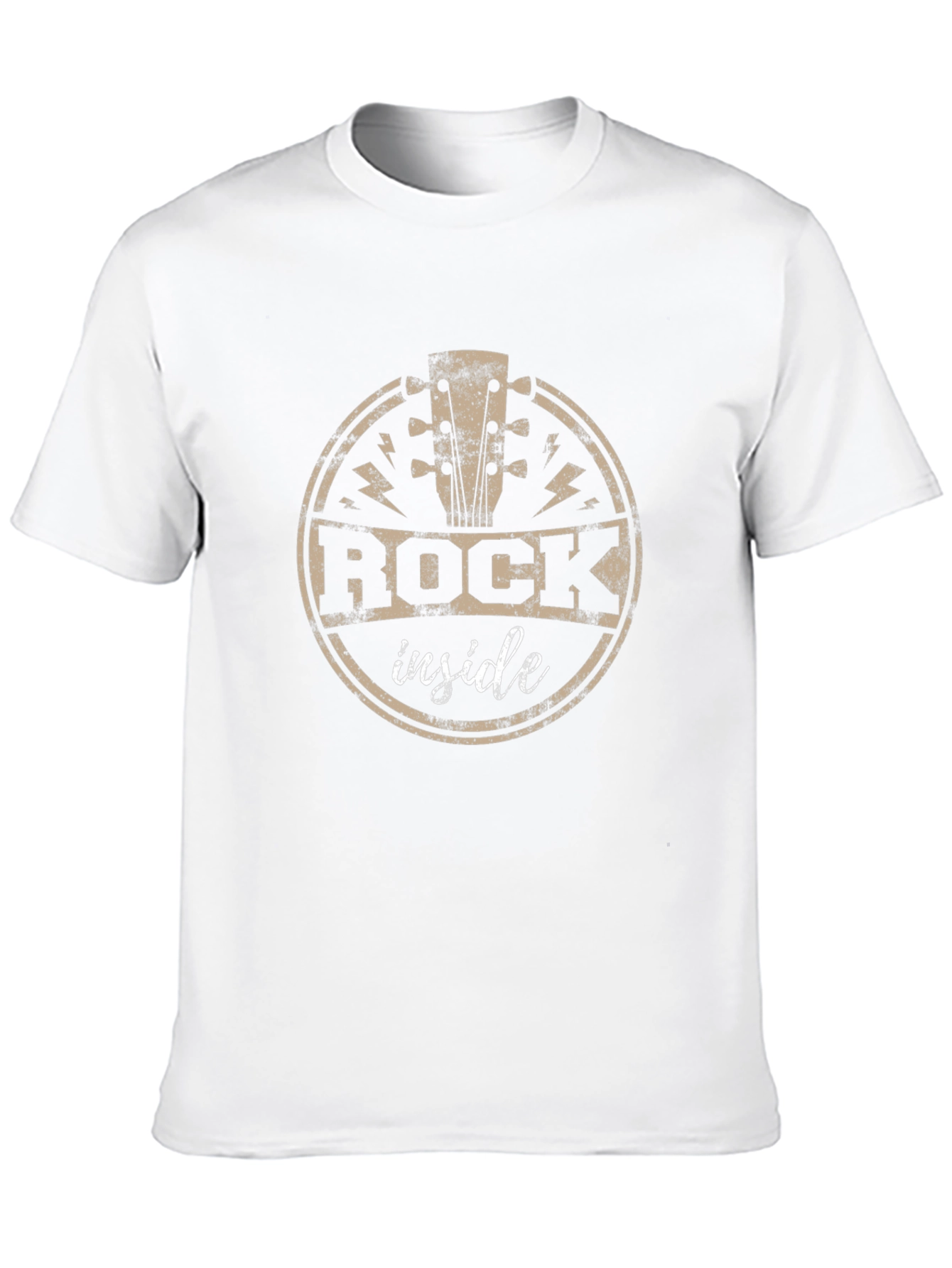 Rock Inside Graphic Tee - Black Cotton T-Shirt