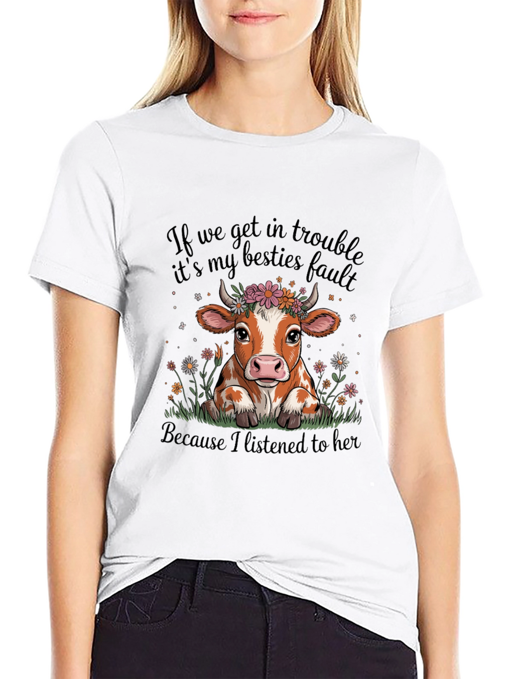 Cow Bestie T-Shirt - Trouble Makers Club