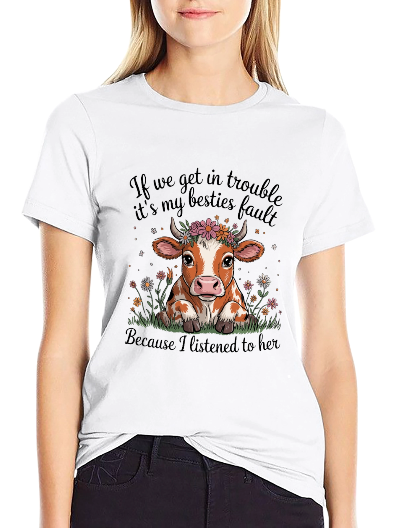 Cow Bestie T-Shirt - Trouble Makers Club