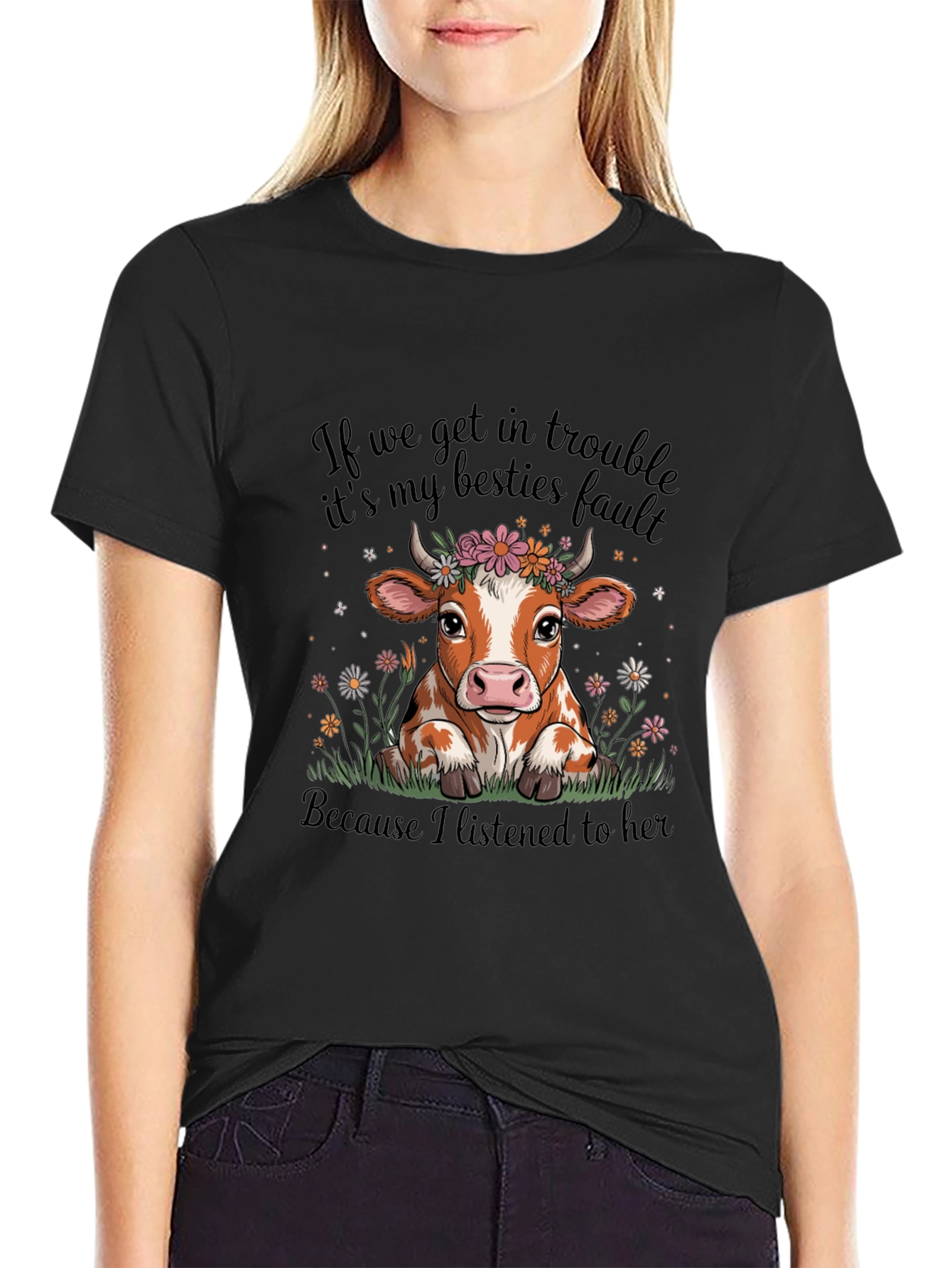 Cow Bestie T-Shirt - Trouble Makers Club