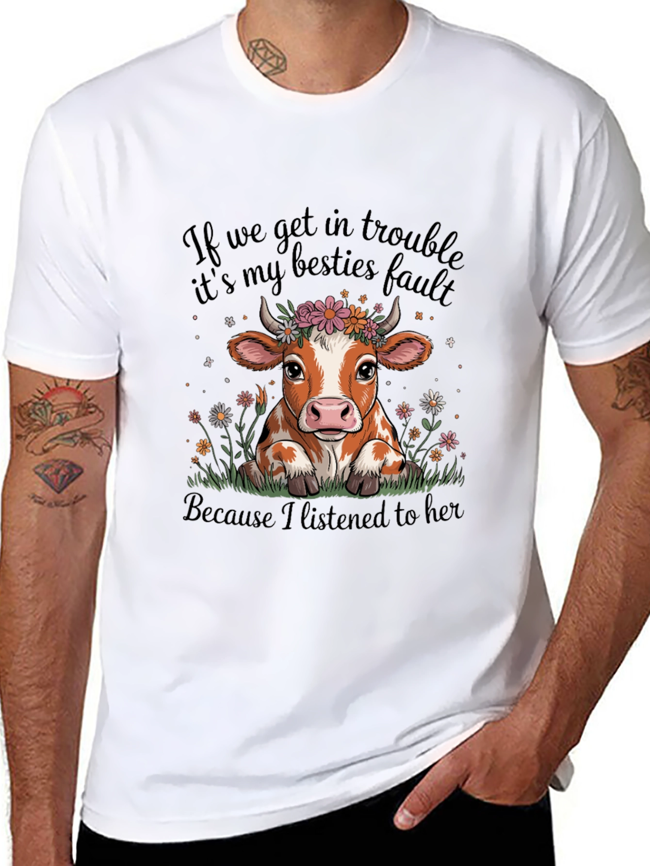 Cow Bestie T-Shirt - Trouble Makers Club