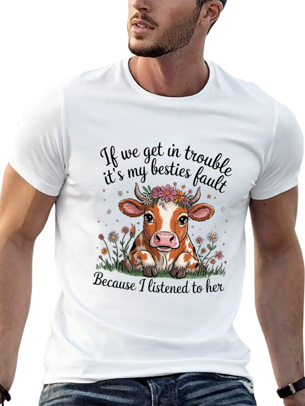 Cow Bestie T-Shirt - Trouble Makers Club