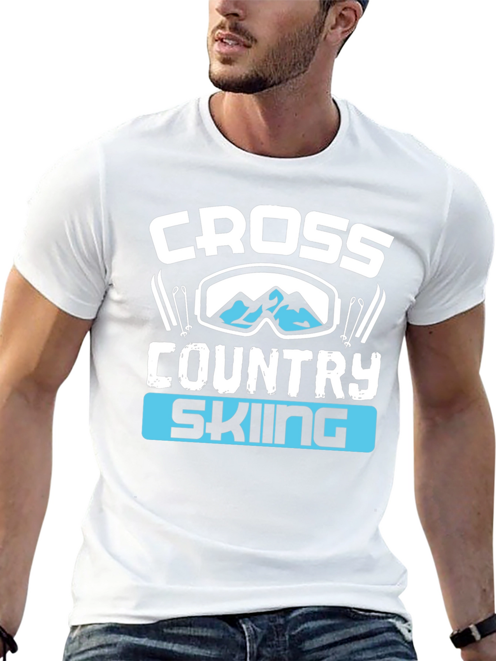 Cross Country Skiing Graphic T-Shirt