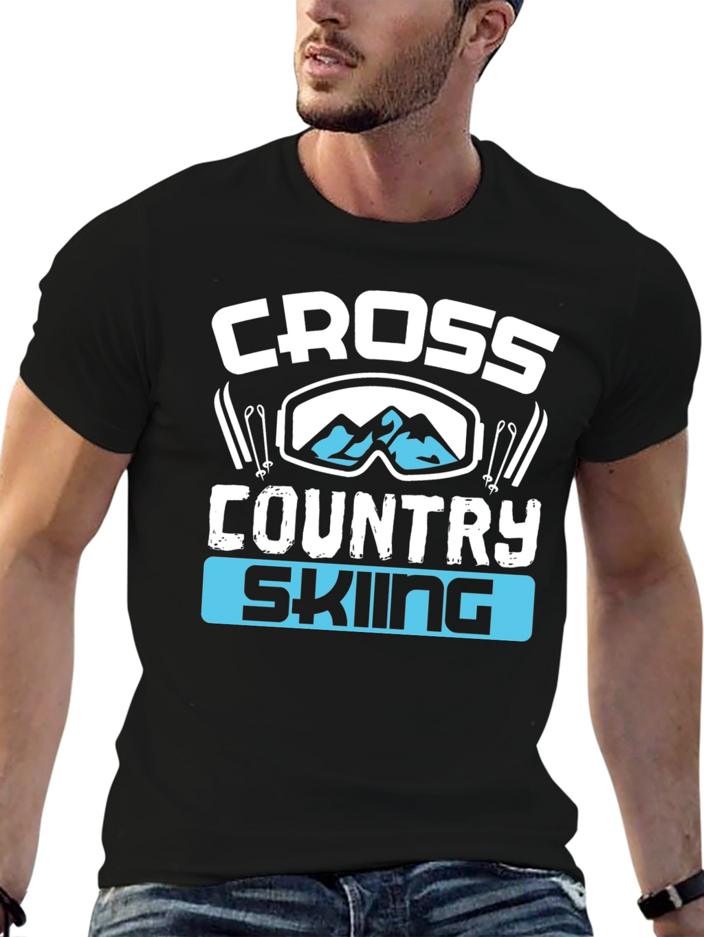 Cross Country Skiing Graphic T-Shirt