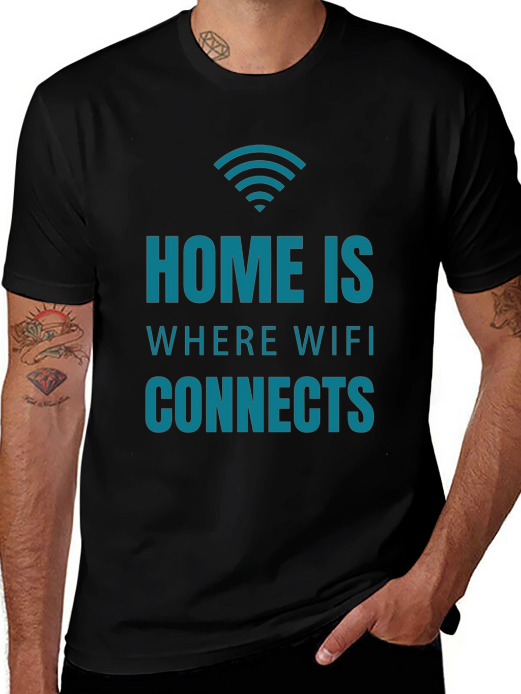 Home is Where the WiFi Connects T-Shirt
