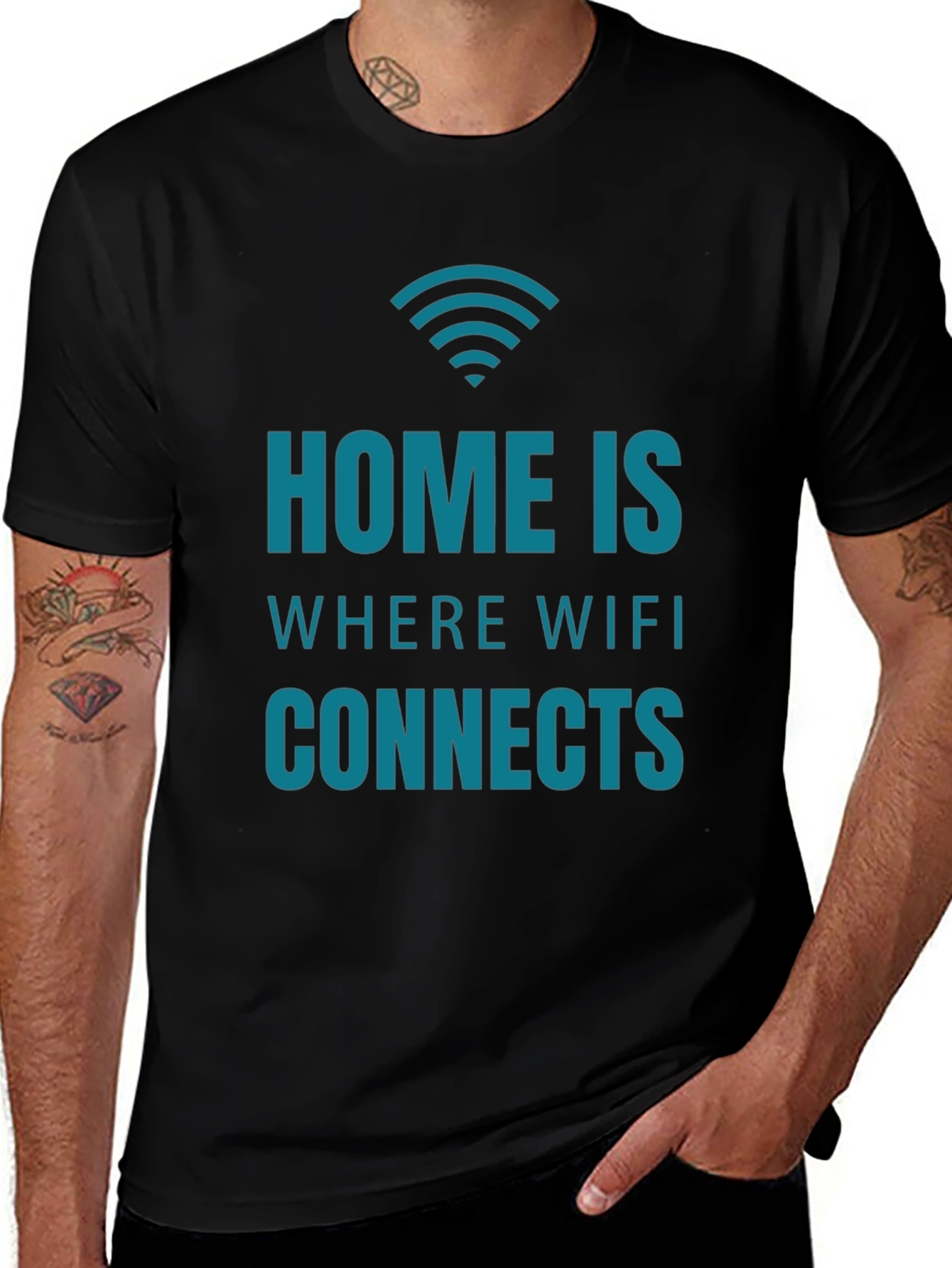 Home is Where the WiFi Connects T-Shirt