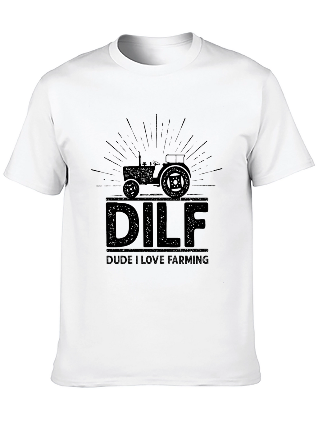 DILF Dude I Love Farming Graphic Tee - Black
