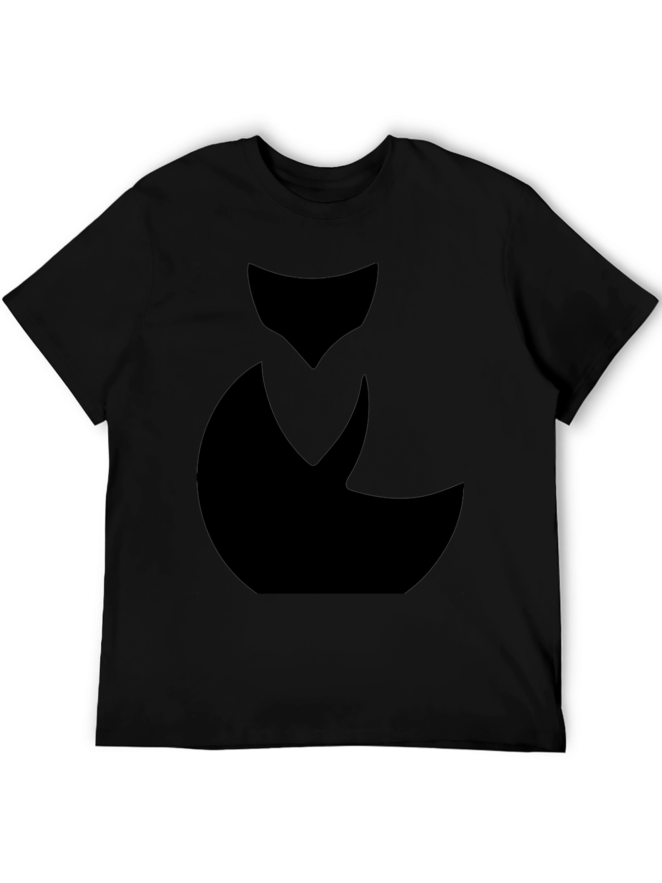 Abstract Black Cat Graphic Tee - Mens