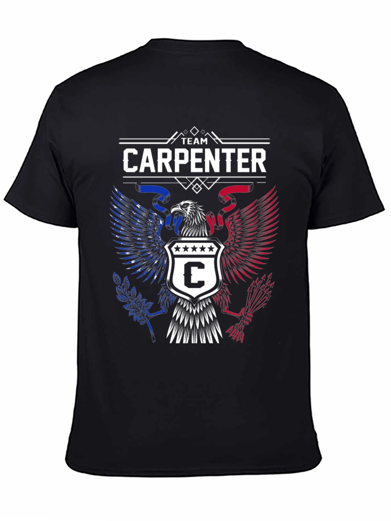 Team Carpenter Eagle Graphic Black T-Shirt