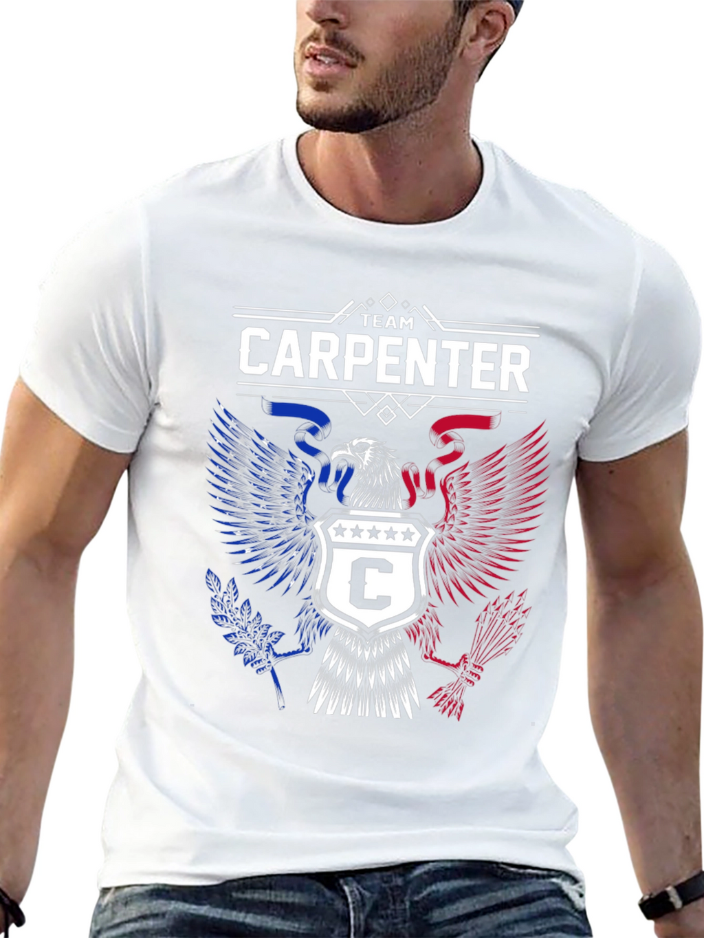 Team Carpenter Eagle Graphic Black T-Shirt