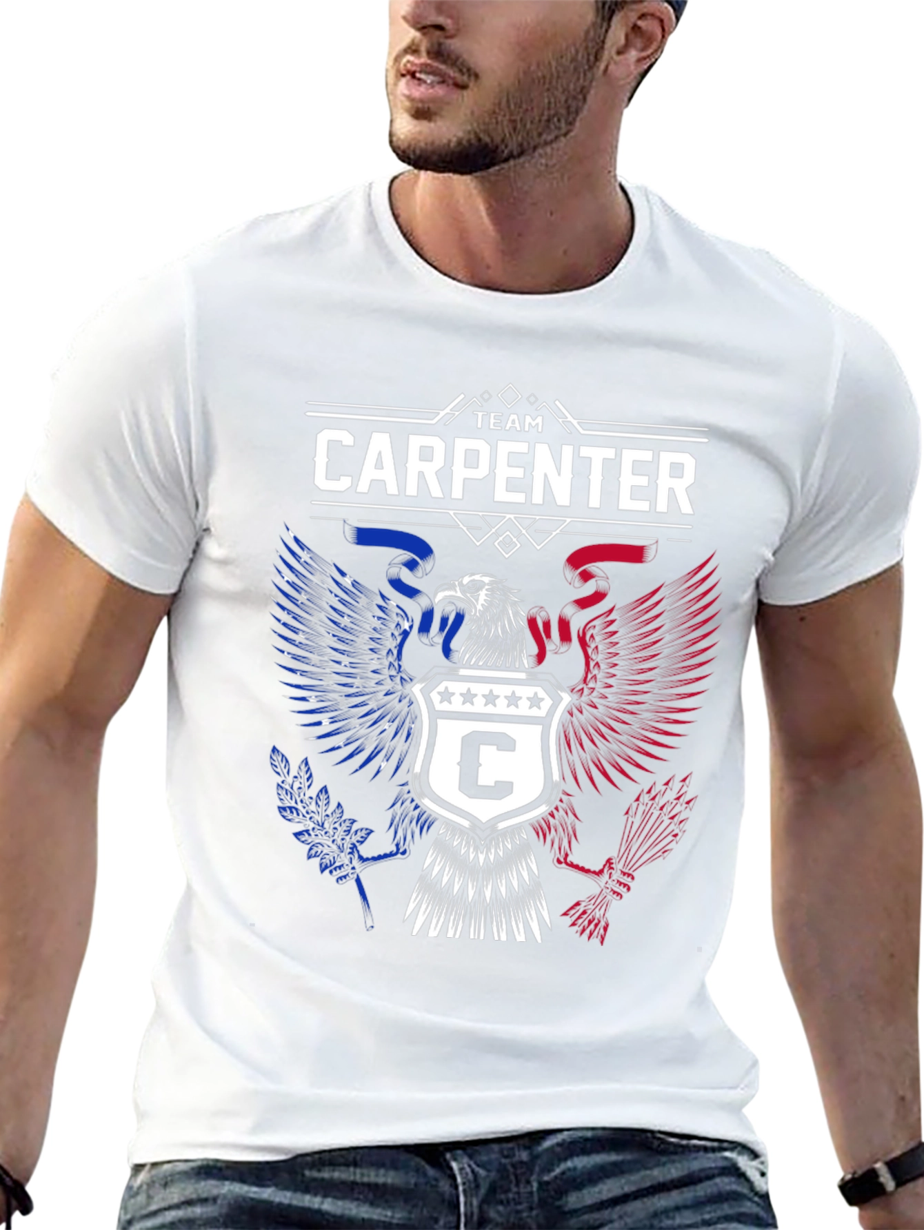Team Carpenter Eagle Graphic Black T-Shirt