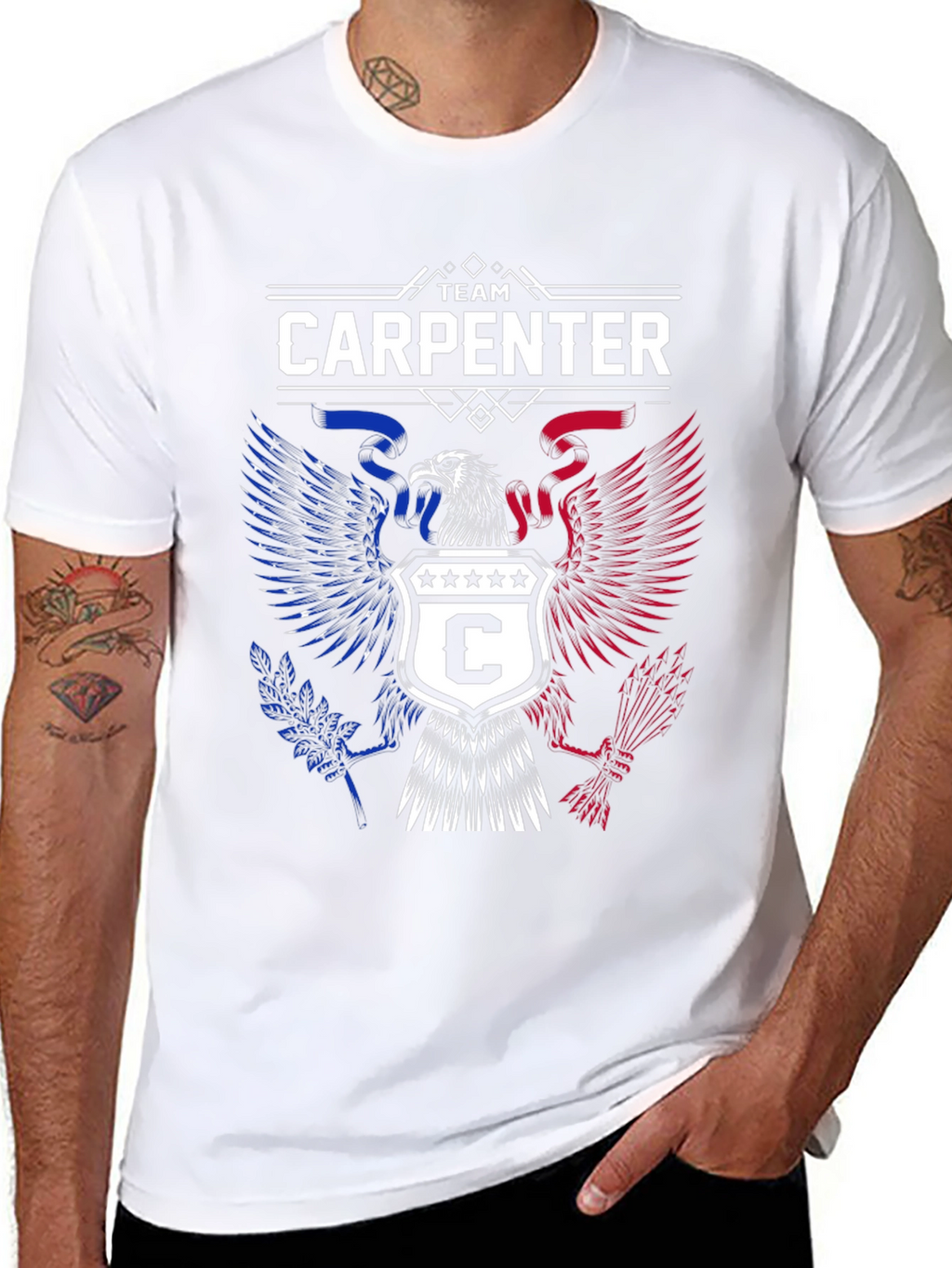 Team Carpenter Eagle Graphic Black T-Shirt