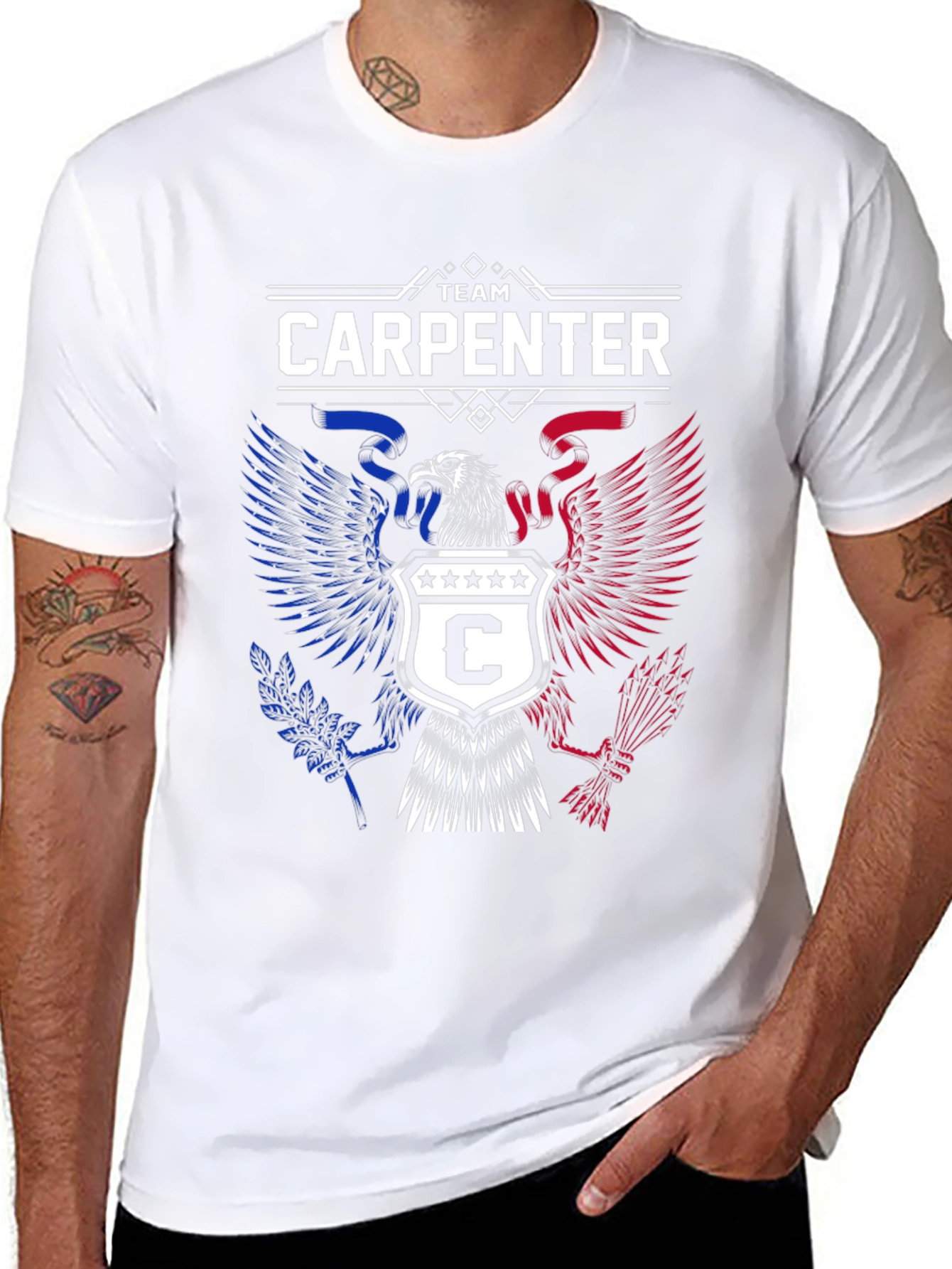 Team Carpenter Eagle Graphic Black T-Shirt