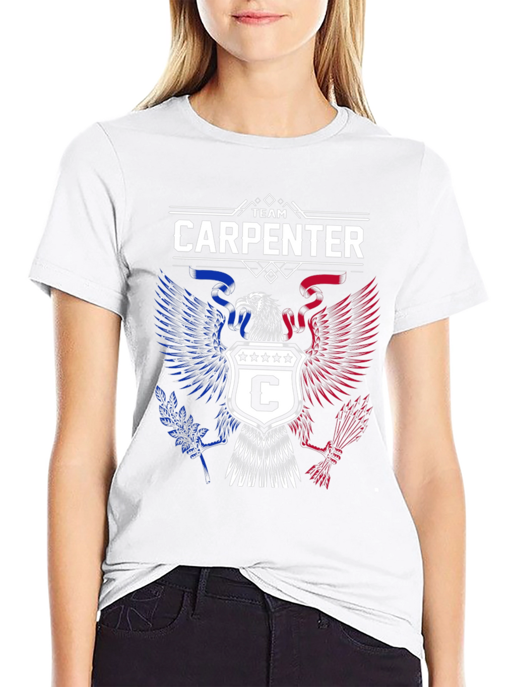 Team Carpenter Eagle Graphic Black T-Shirt