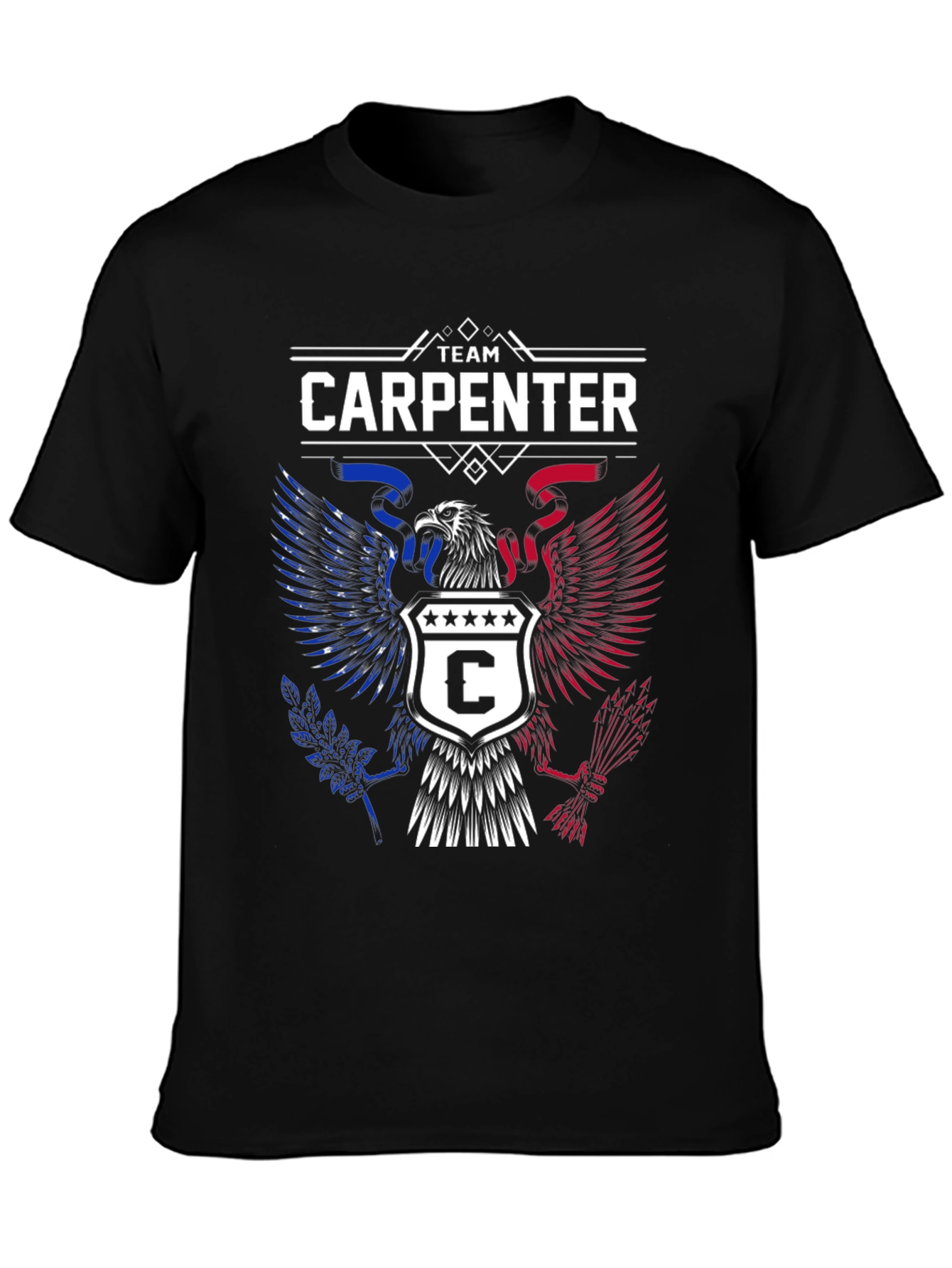 Team Carpenter Eagle Graphic Black T-Shirt