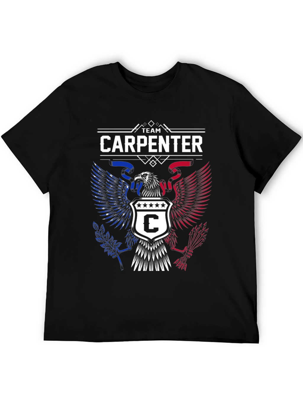 Team Carpenter Eagle Graphic Black T-Shirt