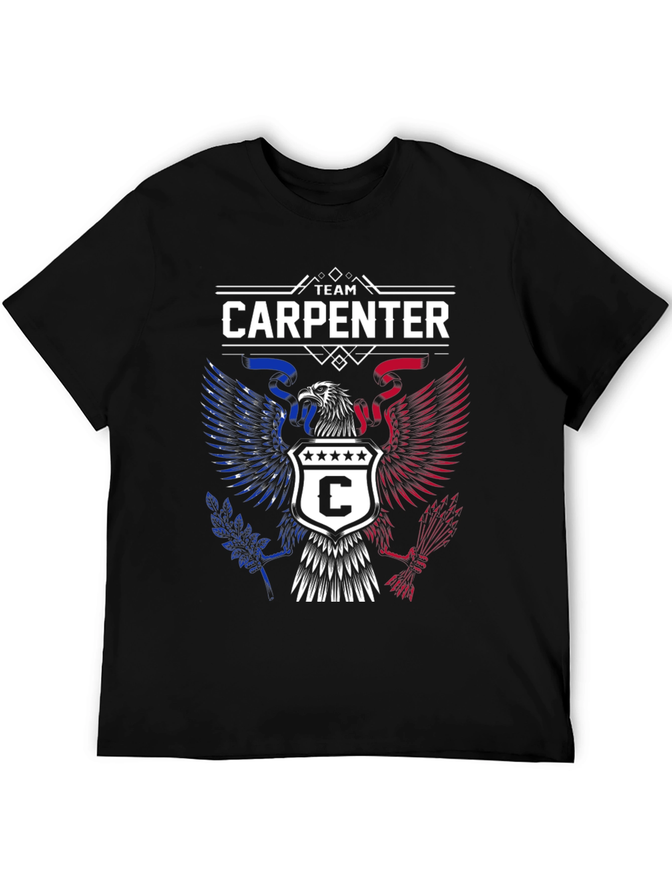 Team Carpenter Eagle Graphic Black T-Shirt