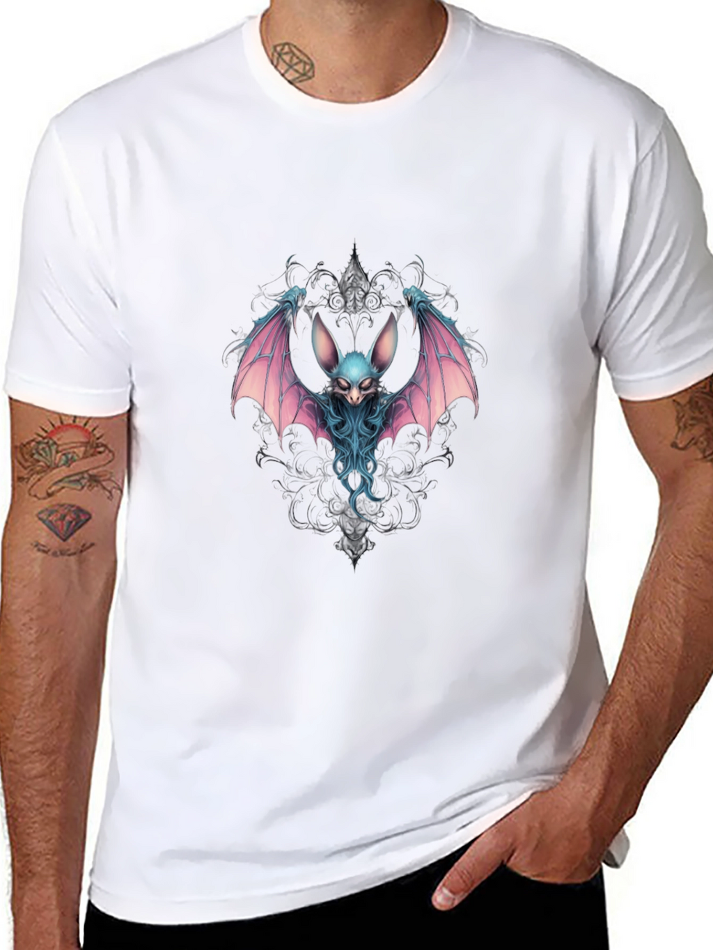 Bat Graphic Black T-Shirt