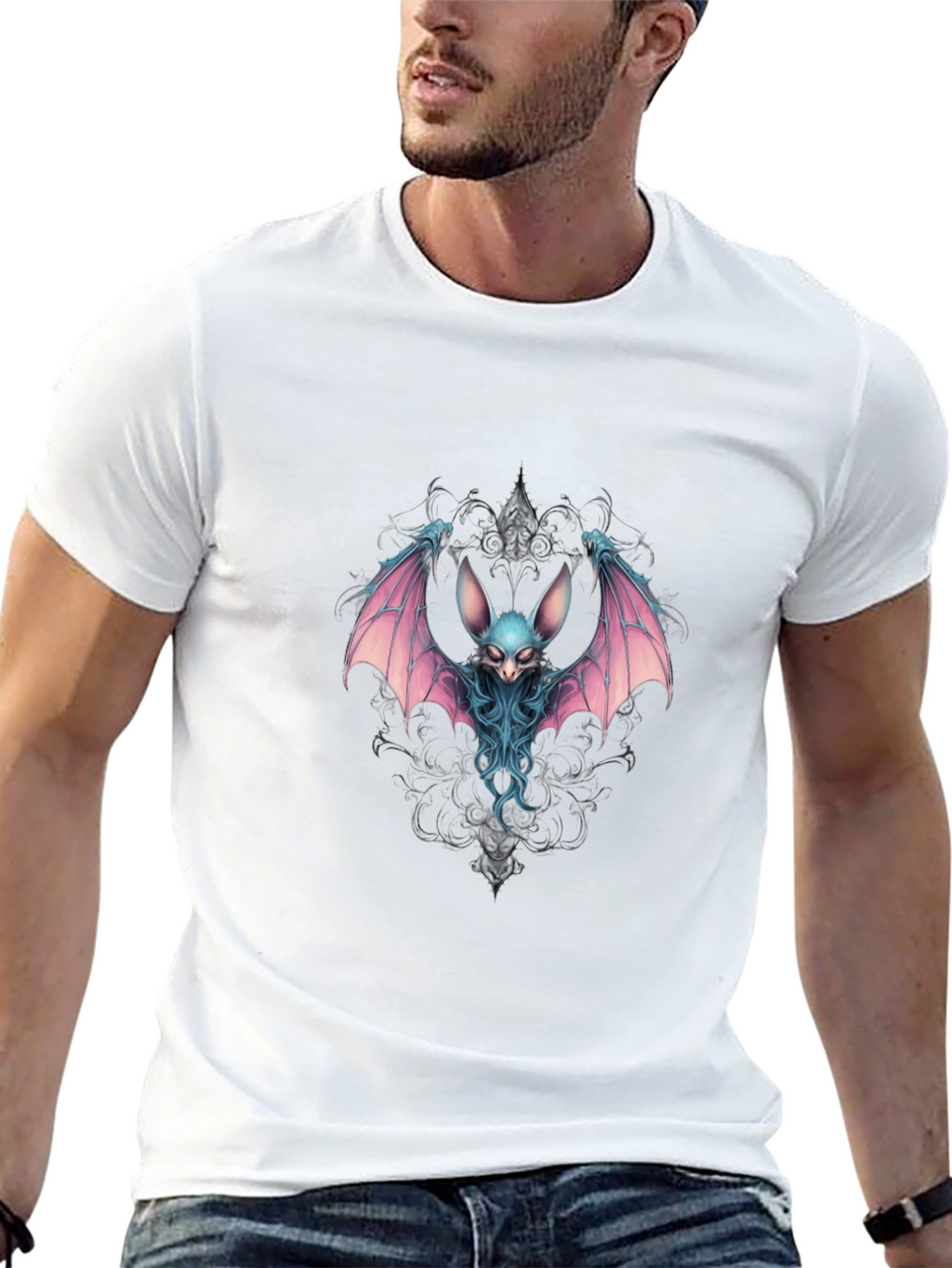 Bat Graphic Black T-Shirt