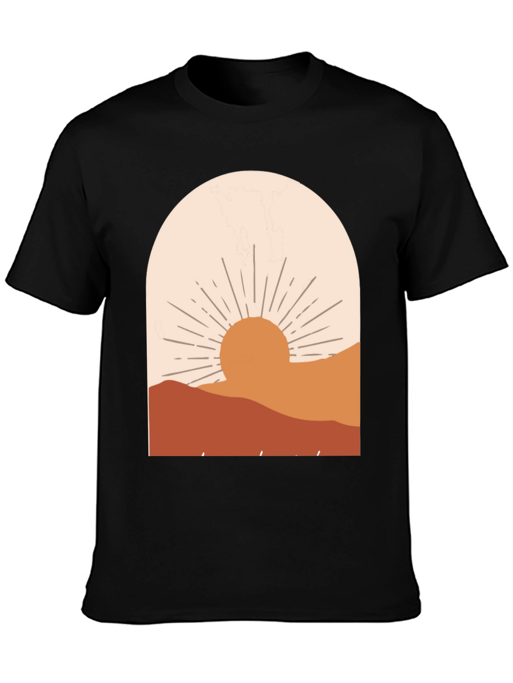 Boho Sunset Graphic Tee - Relaxed Fit