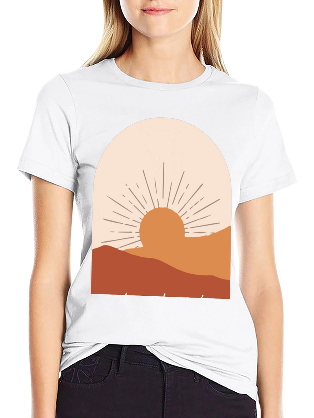 Boho Sunset Graphic Tee - Relaxed Fit
