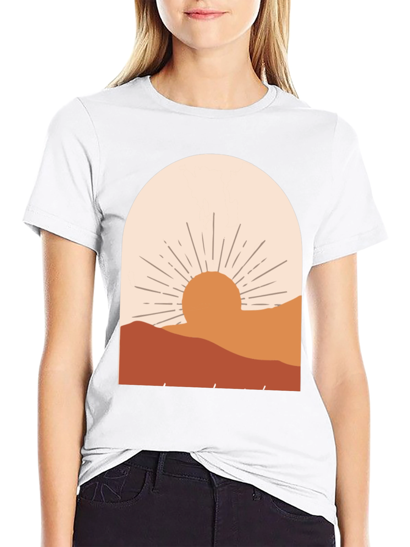 Boho Sunset Graphic Tee - Relaxed Fit
