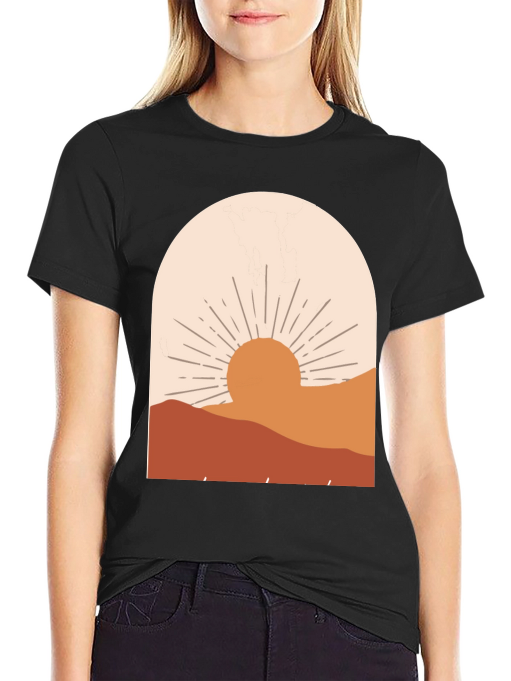 Boho Sunset Graphic Tee - Relaxed Fit