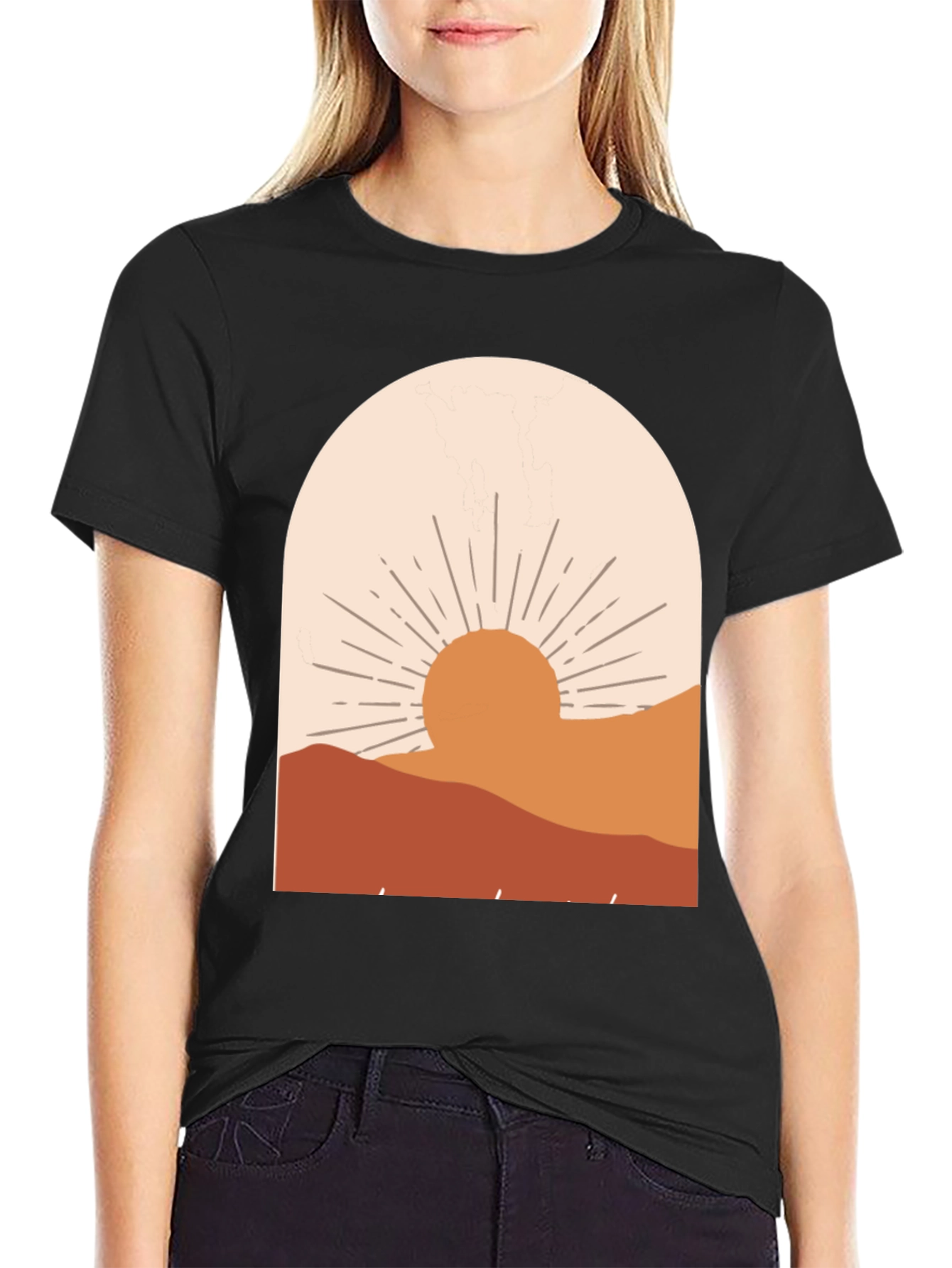 Boho Sunset Graphic Tee - Relaxed Fit