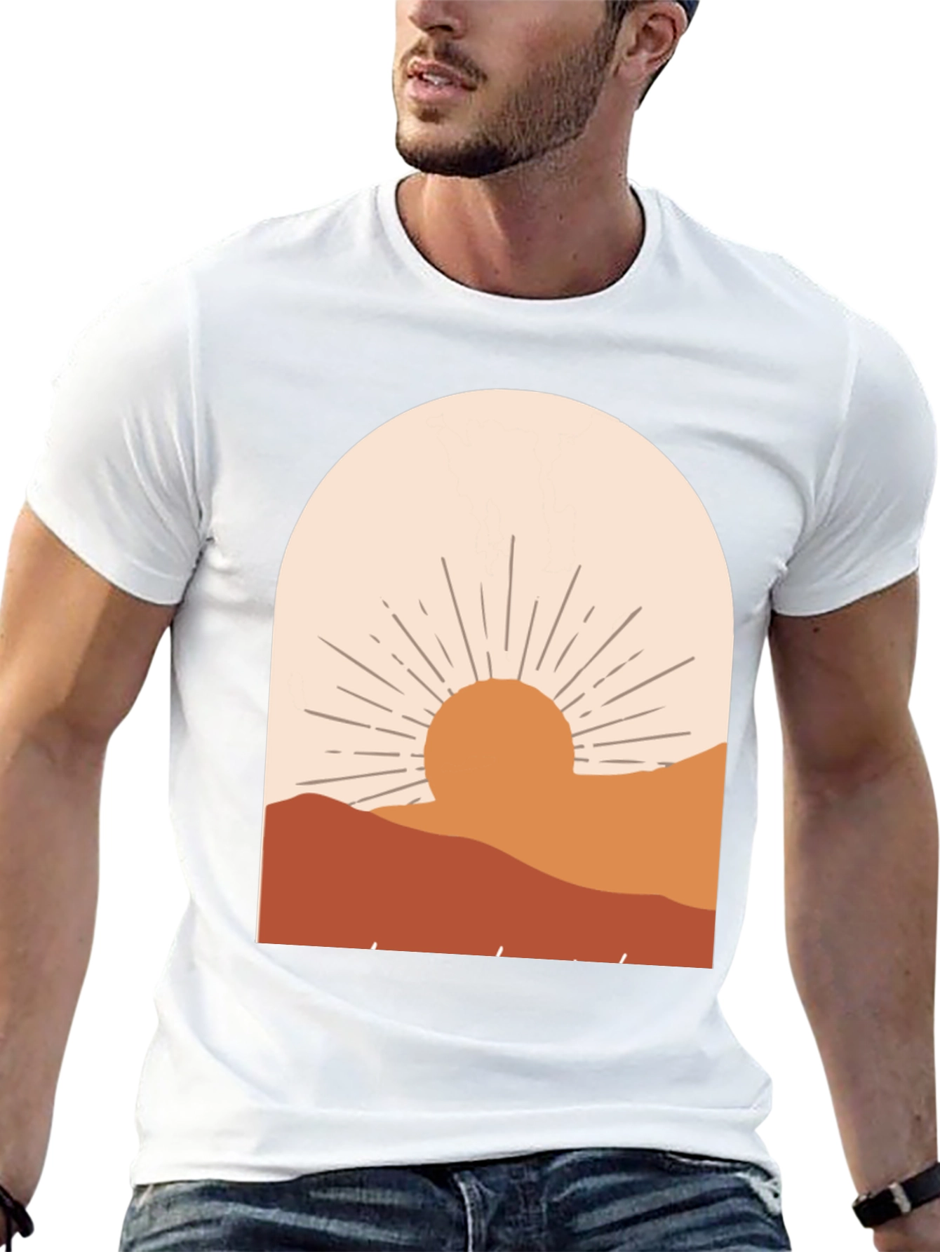 Boho Sunset Graphic Tee - Relaxed Fit