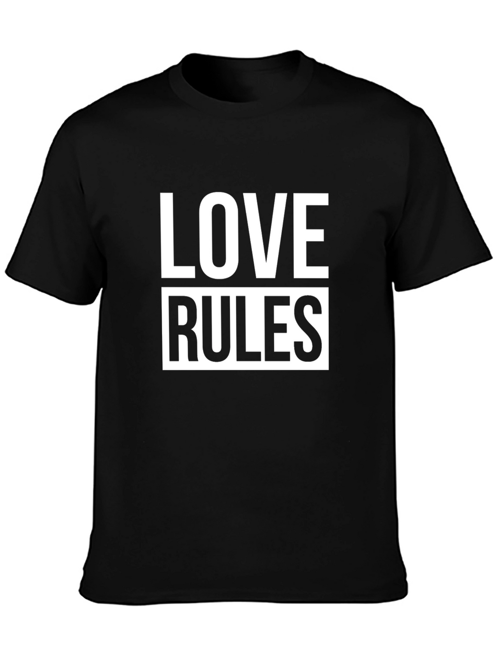 Love Rules Graphic Black T-Shirt