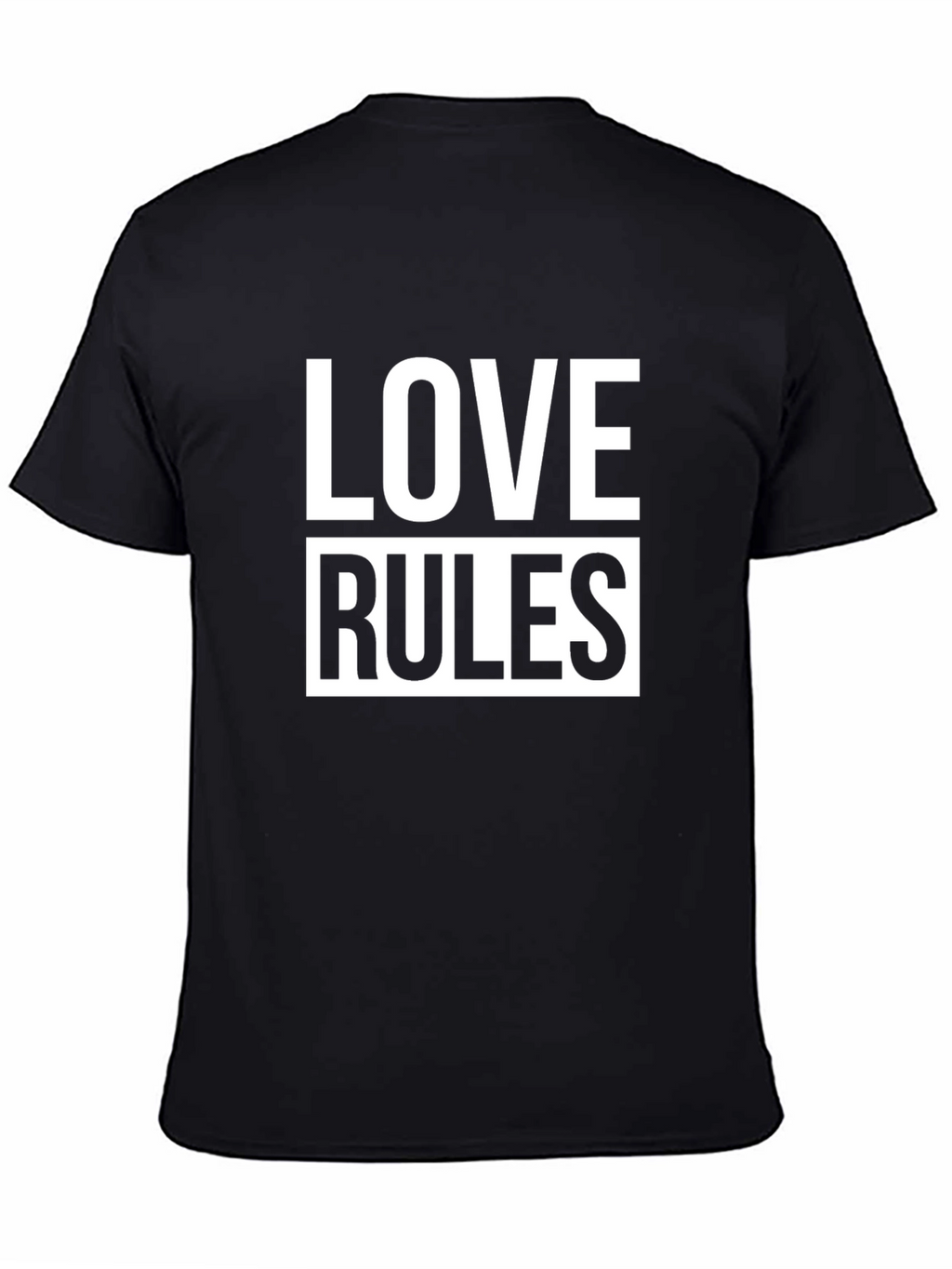 Love Rules Graphic Black T-Shirt
