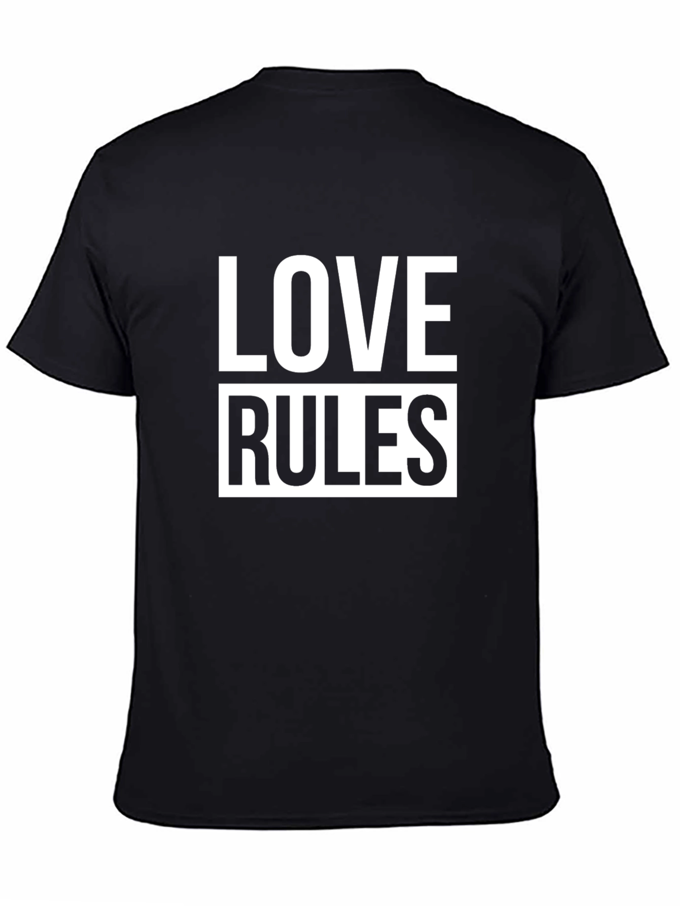 Love Rules Graphic Black T-Shirt