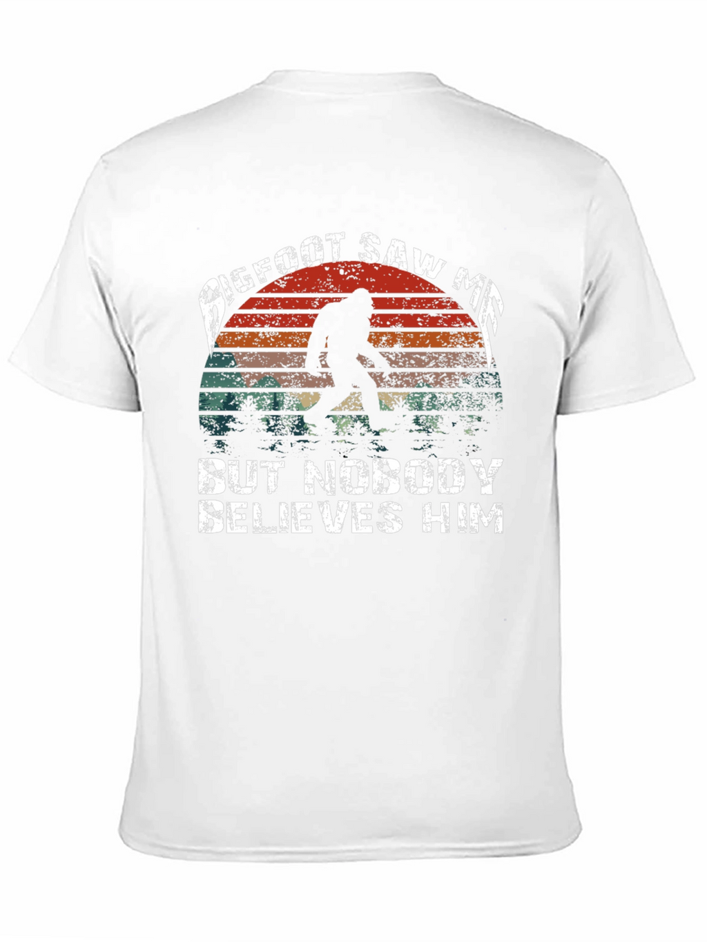 Bigfoot Saw Me Mens Graphic T-Shirt