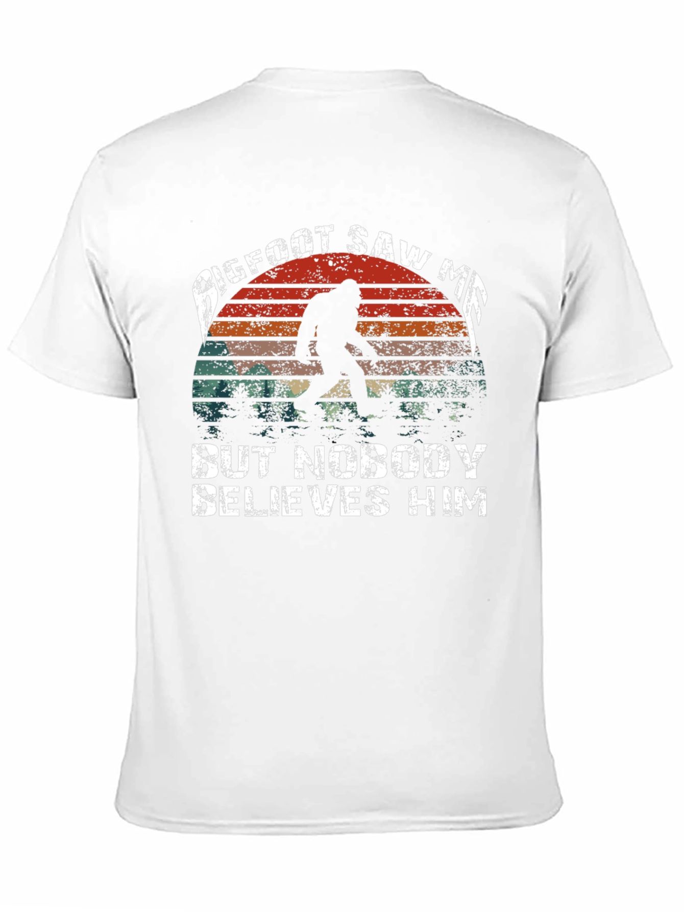 Bigfoot Saw Me Mens Graphic T-Shirt