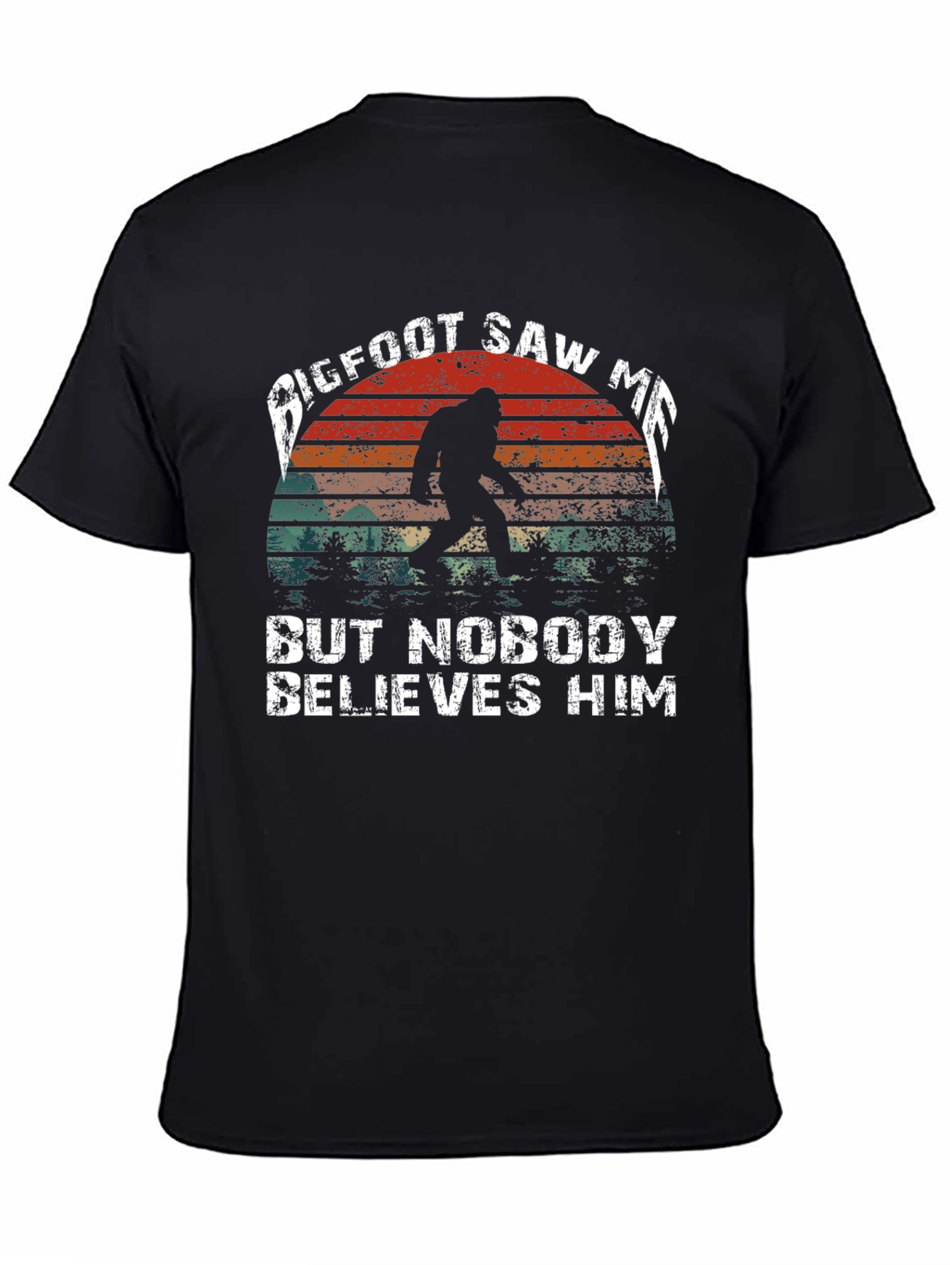 Bigfoot Saw Me Mens Graphic T-Shirt