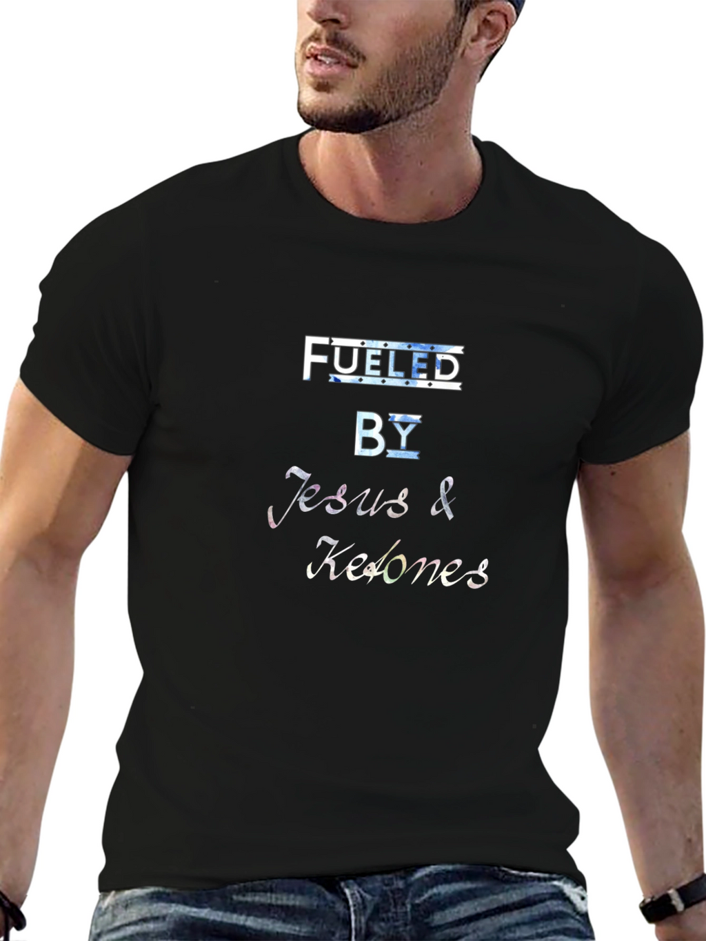 Fueled By Jesus & Ketones Black T-Shirt
