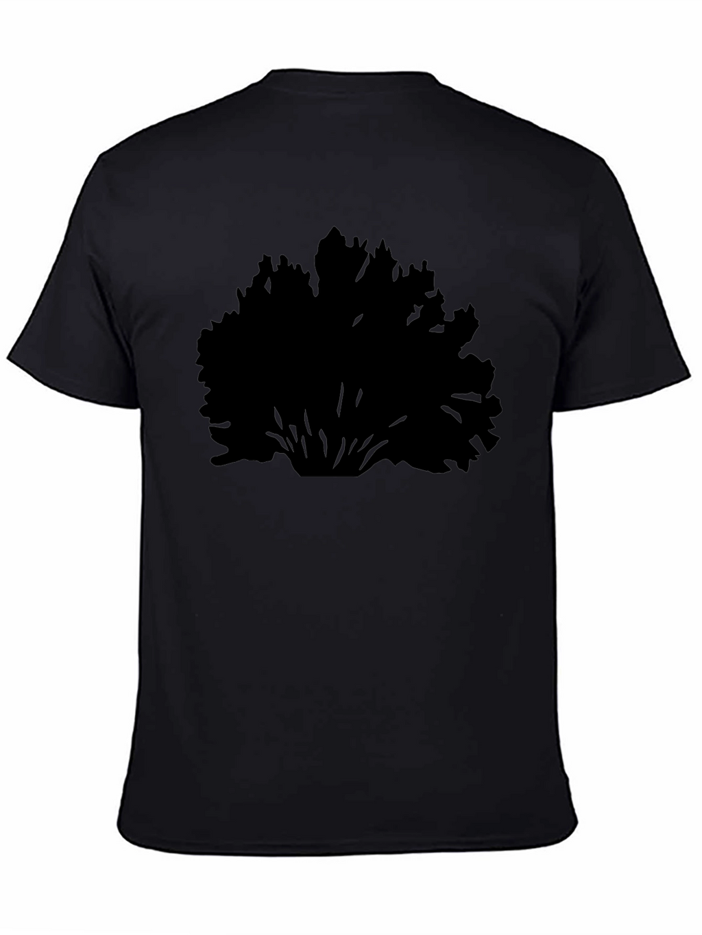 Black Bush Silhouette Mens T-Shirt