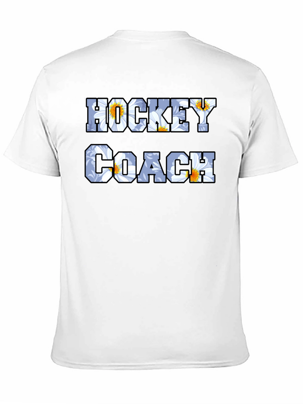 Hockey Coach Floral Graphic T-Shirt