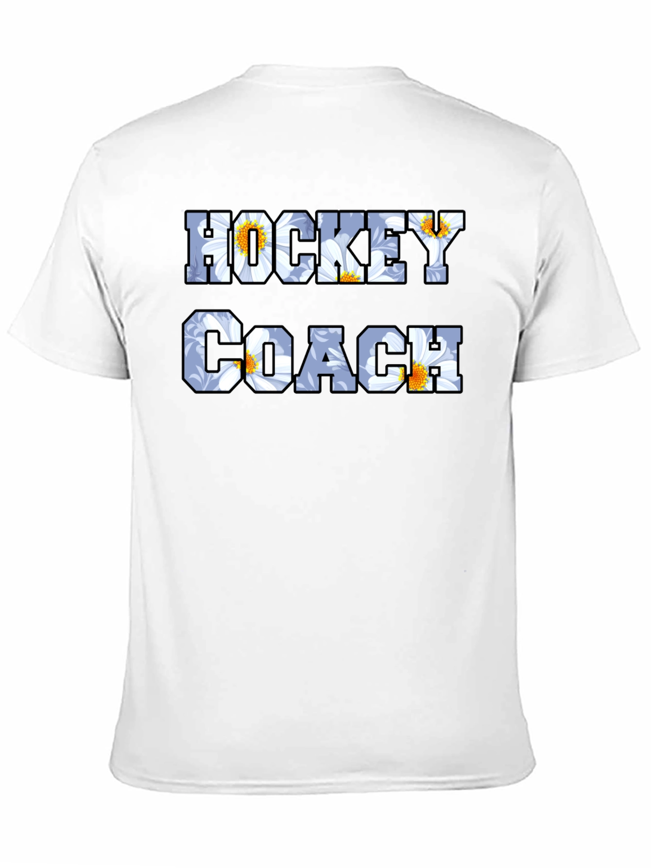 Hockey Coach Floral Graphic T-Shirt
