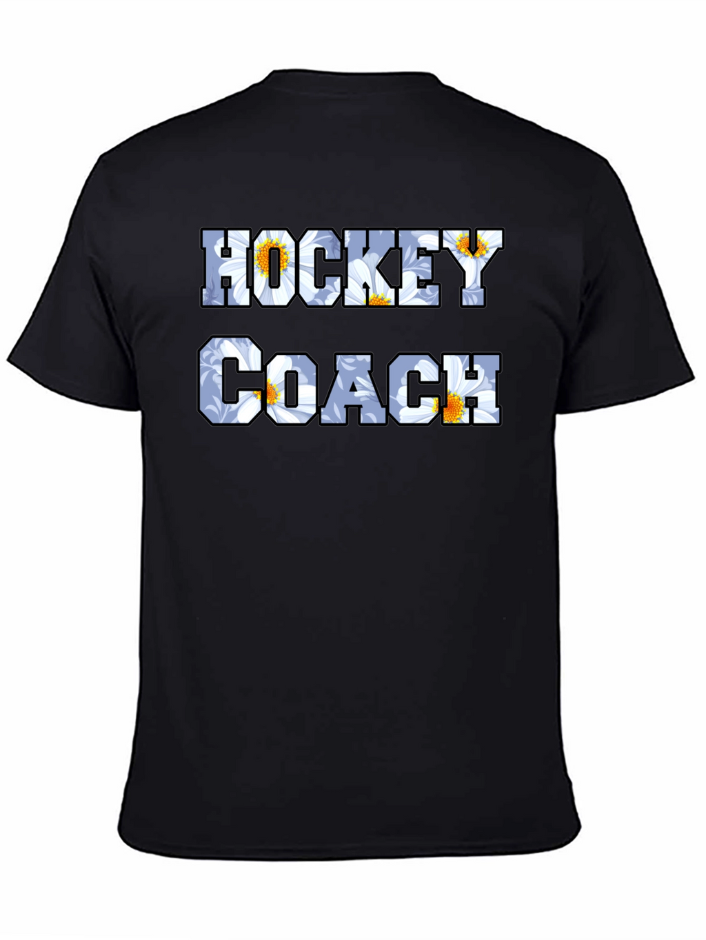 Hockey Coach Floral Graphic T-Shirt